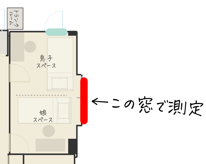 温度を測定した内窓